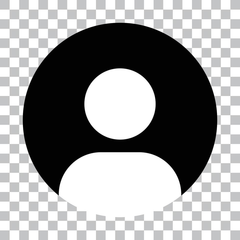 Round user icon vector