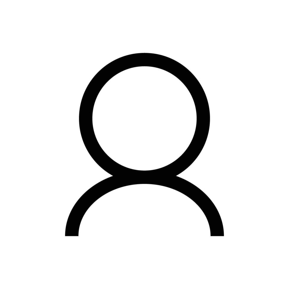 Simple profile icon. Account and user icon. vector