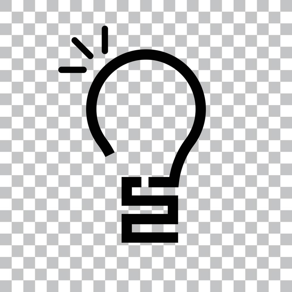 Light bulb icon with a unique design. vector
