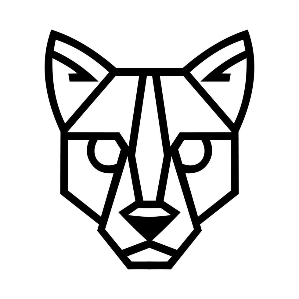 Abstract style dog logo template design. Dog Head Icon. illustration. vector