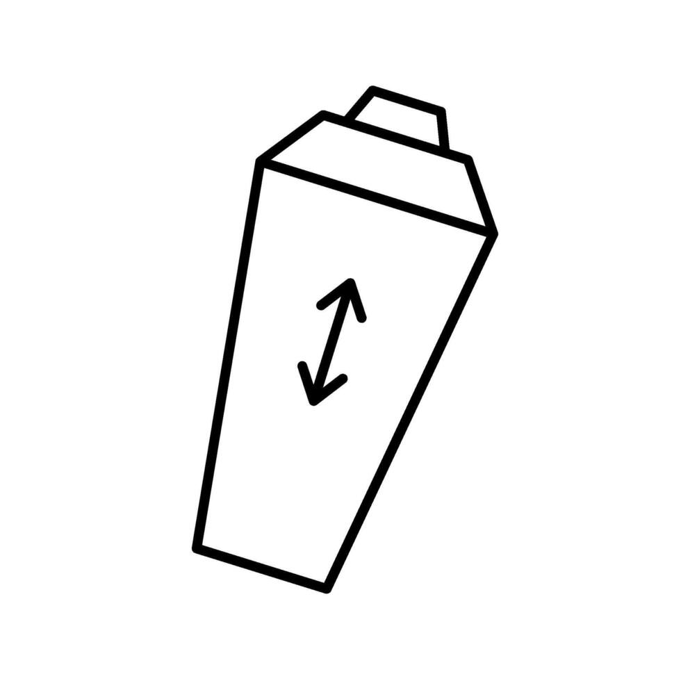 Shaker bottle mix with protein drink line icon. Shake mug for cocktails. Personal refillable container, thermos or cup for beverage. outline illustration vector