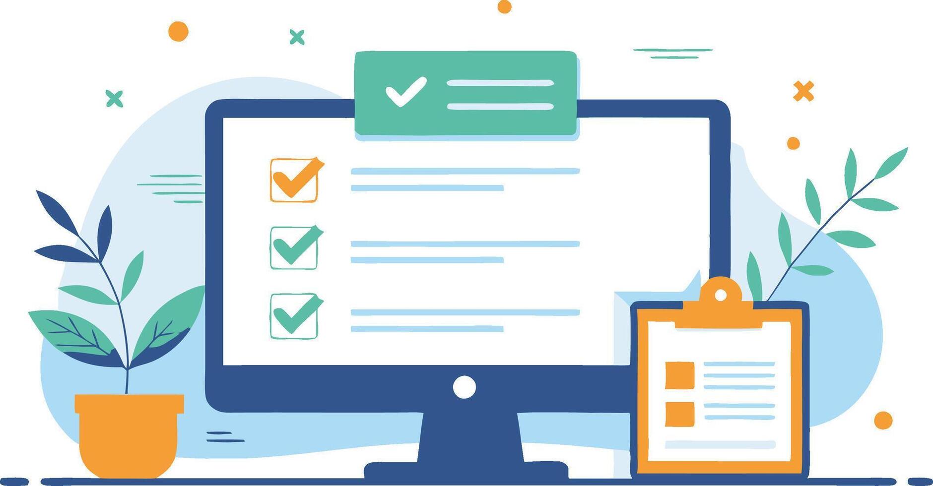 Checklist for customer feedback or choice, customers opinion or comment, questionnaire survey vector