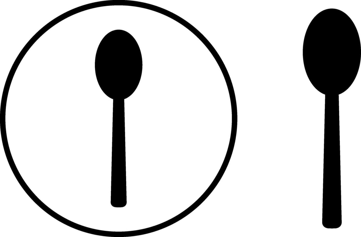 Illustration of the spoon icon. A spoon icon used for menus, infographics, web pages, and design. Stock illustration vector