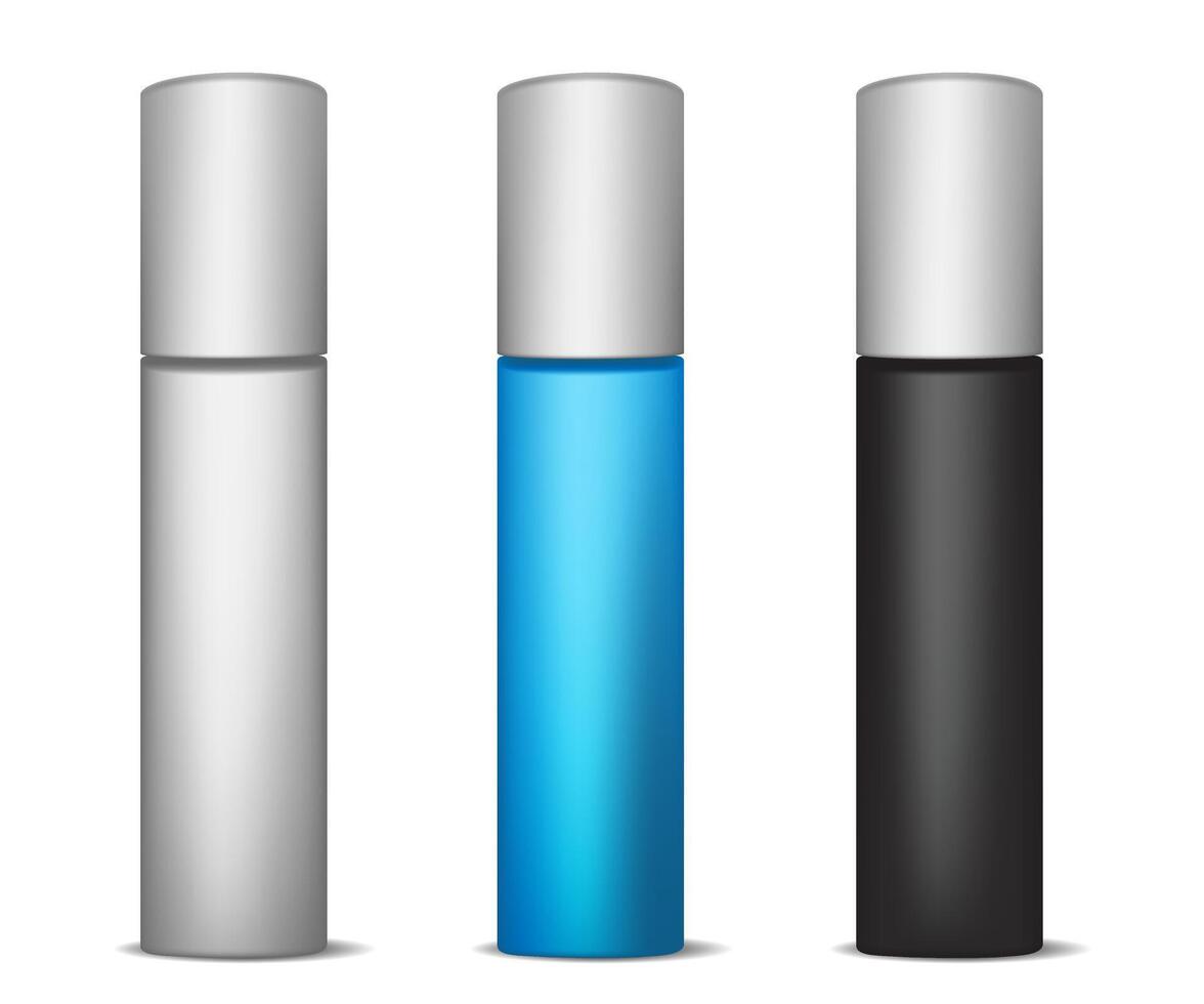Cosmetic long bottle template. illustration. vector