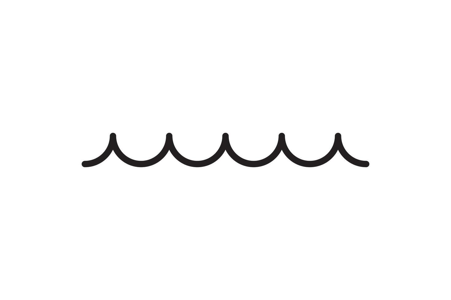 Sea icon wave illustration design. Ocean logo graphic element. Aqua symbol. vector