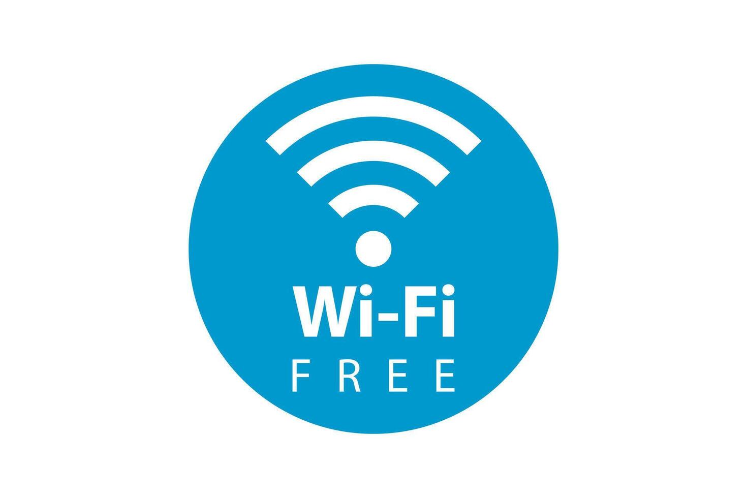 Wifi free zone symbol. Wireless signal sign. Mobile internet icon. vector