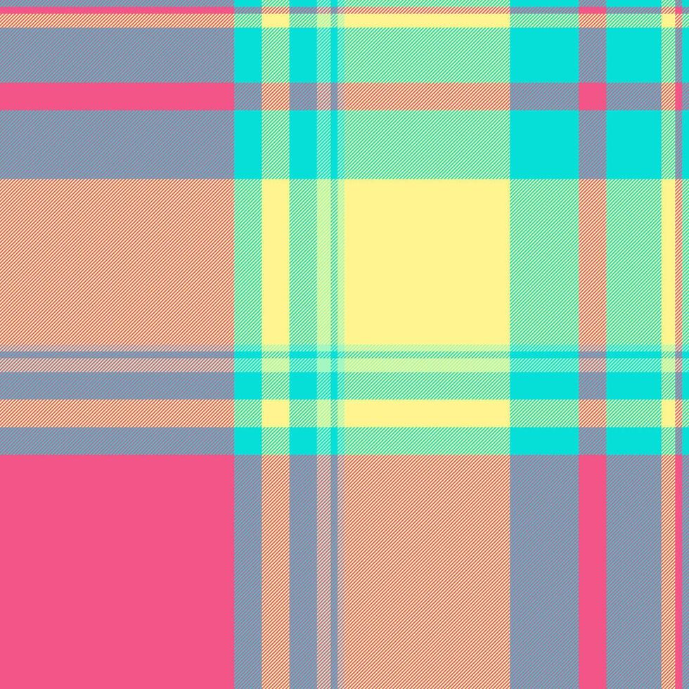 Graceful seamless plaid texture, livingroom background textile. Store fabric tartan check pattern in red and yellow colors. vector