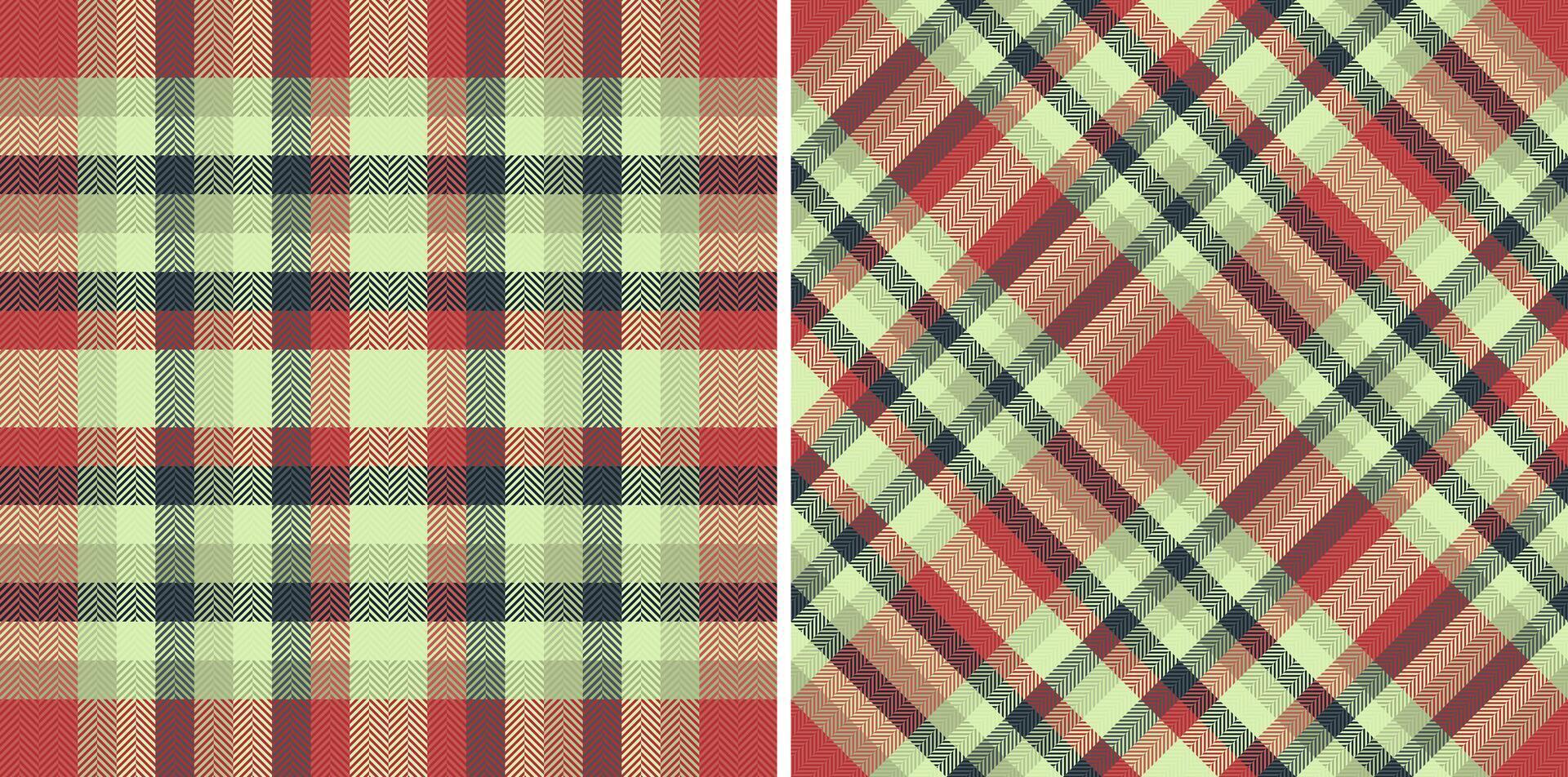 Pattern textile check of background texture with a tartan seamless fabric plaid. Set in nature colors for geometric design patterns. vector