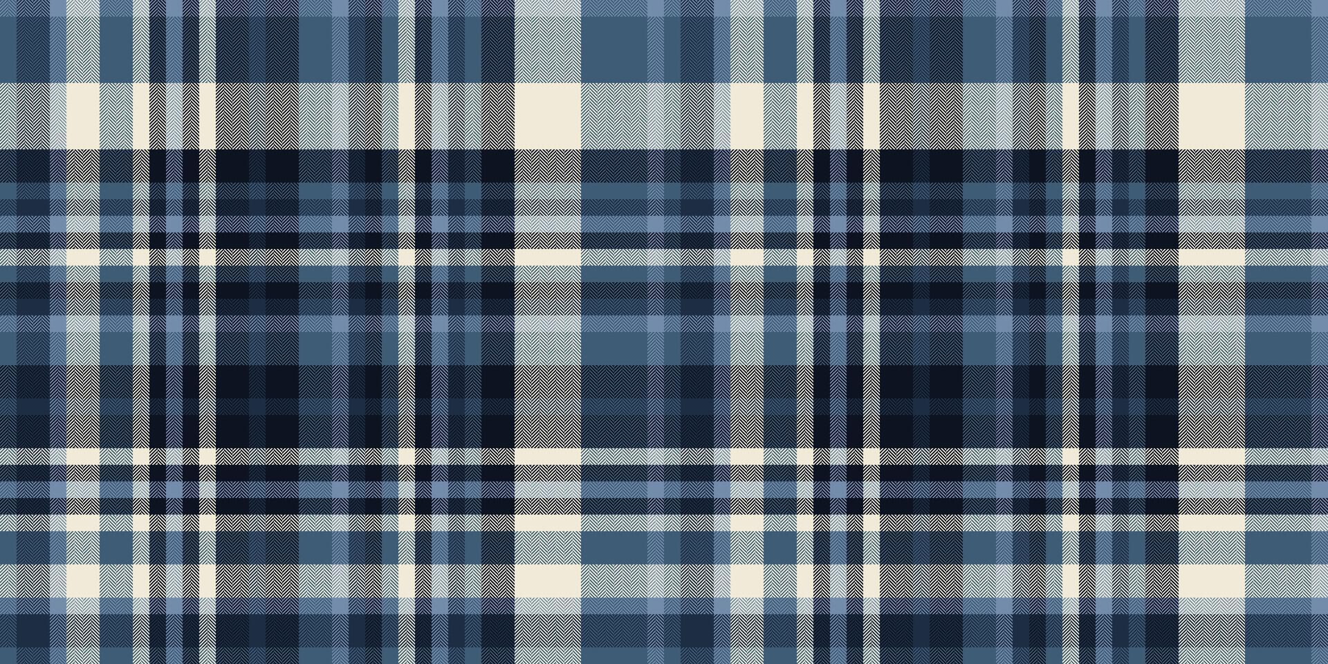 Shabby textile plaid check, vertical texture fabric seamless. Victorian pattern background tartan in cyan and black colors. vector