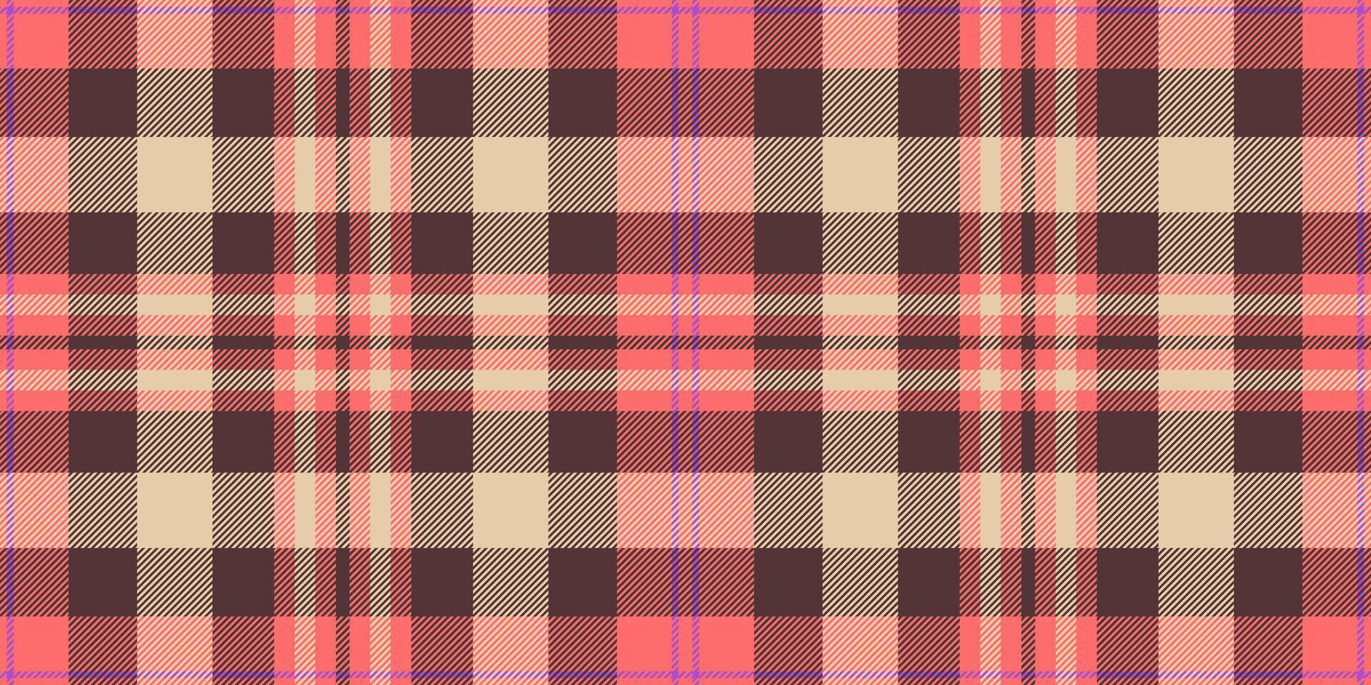 Fibre texture textile , top check background seamless. Korean fabric tartan pattern plaid in red and light colors. vector