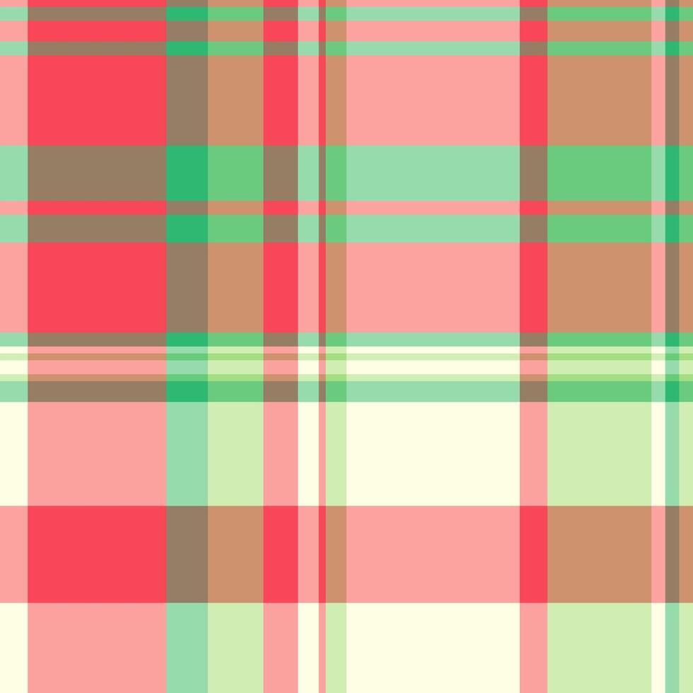 Christmas ornament background seamless plaid, glen check textile. Shop texture tartan fabric pattern in red and orange colors. vector