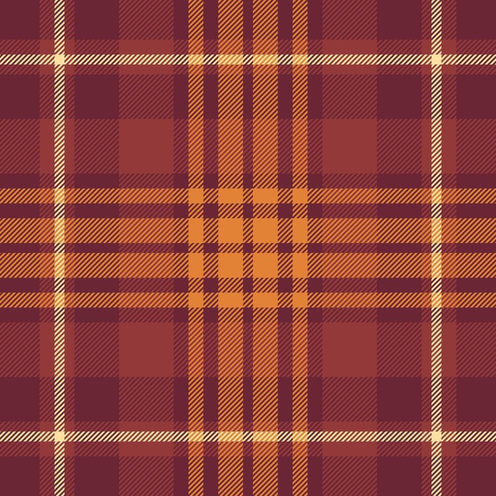 Mature check pattern , size tartan seamless plaid. King texture textile fabric background in red and orange colors. vector
