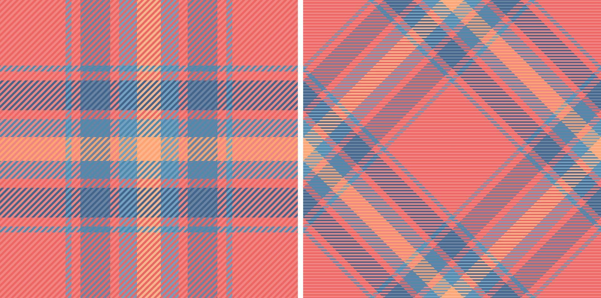 Texture background tartan of fabric check with a textile pattern seamless plaid. Set in retro colors. Everyday menswear fashion trends. vector