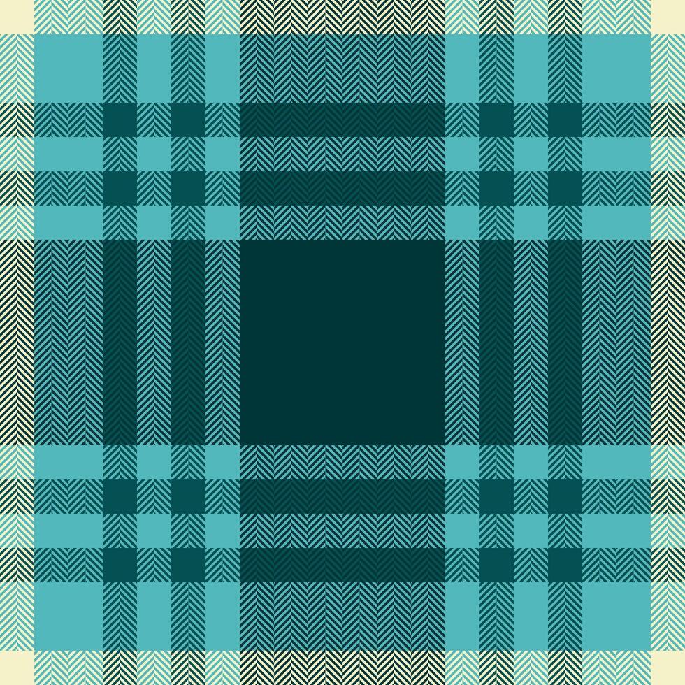 National pattern check, merry christmas seamless fabric tartan. Designer background textile plaid texture in cyan and dark colors. vector