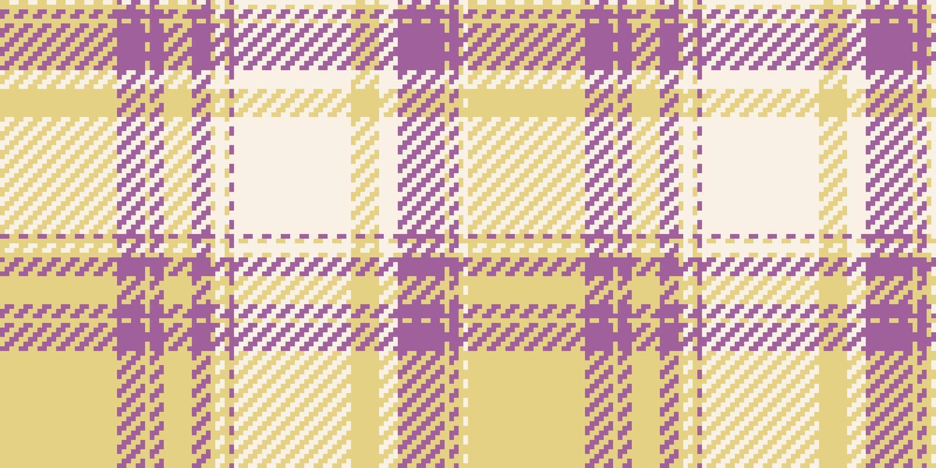 Revival texture check pattern, vivid plaid tartan seamless. Cosy background fabric textile in yellow and old lace colors. vector