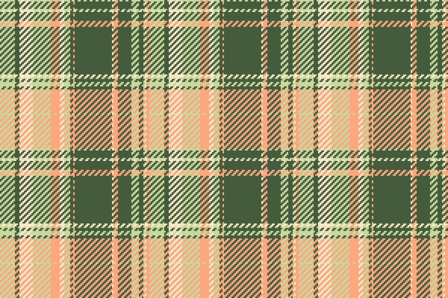 Bed tartan texture check, invite seamless background. Furry pattern fabric textile plaid in green and orange colors. vector