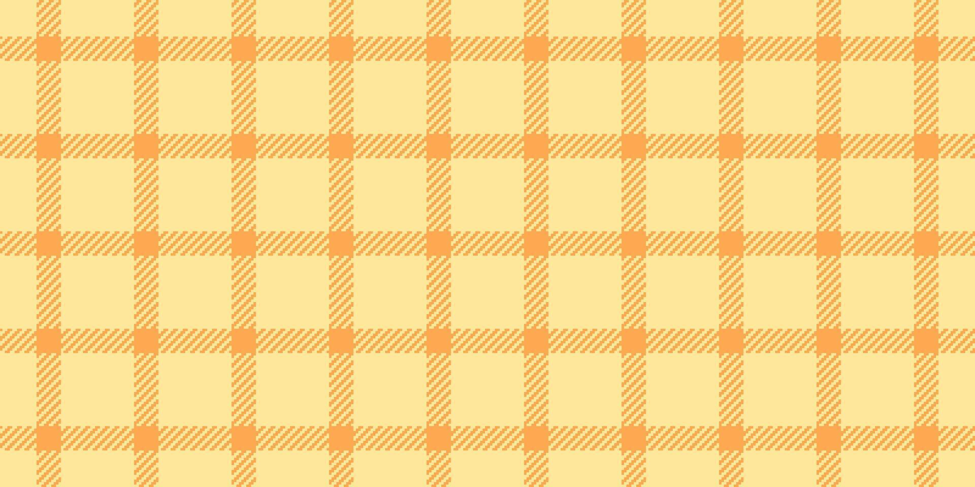 Curtain plaid fabric background, micro tartan textile. Colourful seamless texture pattern check in yellow and orange colors. vector