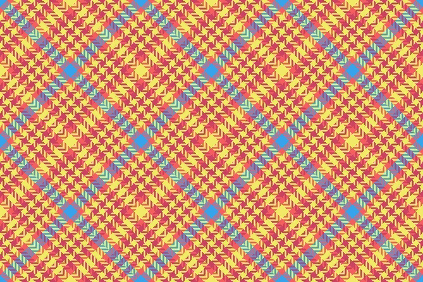 Swatch pattern plaid textile, rosa texture background . Selection fabric tartan check seamless in red and yellow colors. vector