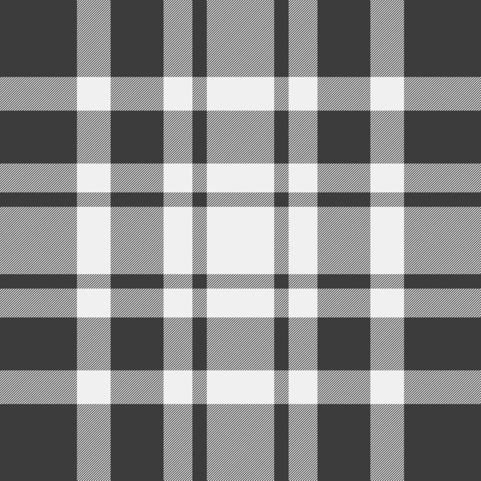 Repetition pattern plaid seamless, bedding background texture. Outfit textile check tartan fabric in grey and white colors. vector