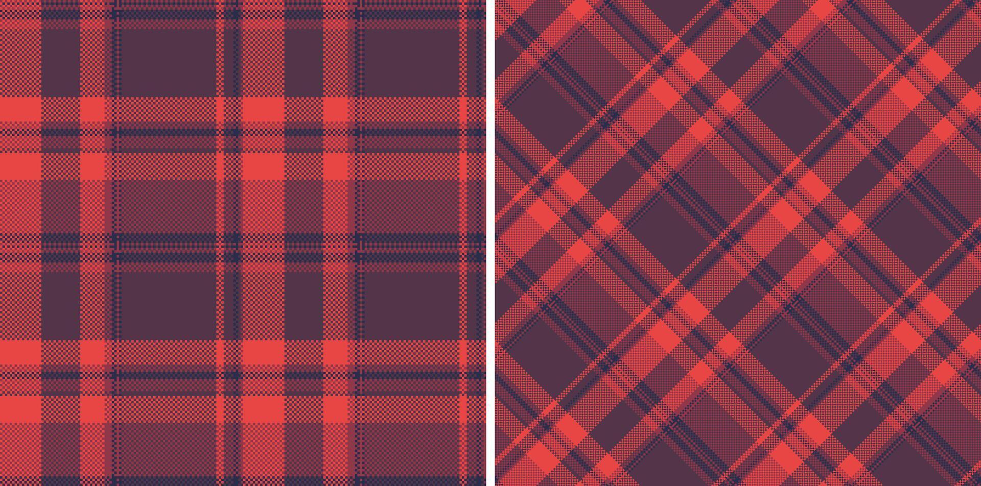 Plaid tartan background of check texture pattern with a seamless textile fabric. Set in halloween colors of most comfortable furniture. vector