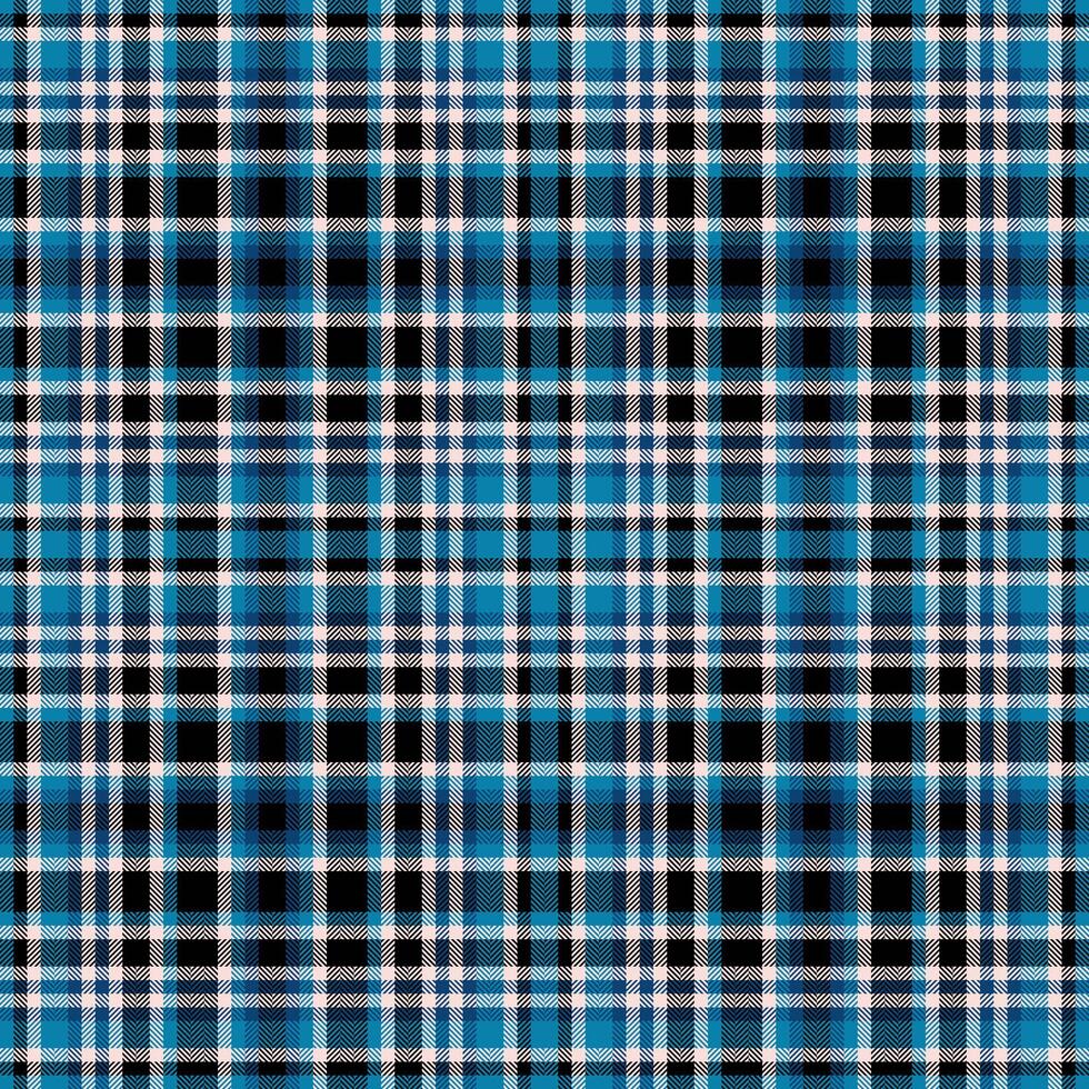 Napkin tartan background texture, party fabric seamless . Kind check textile plaid pattern in cyan and black colors. vector