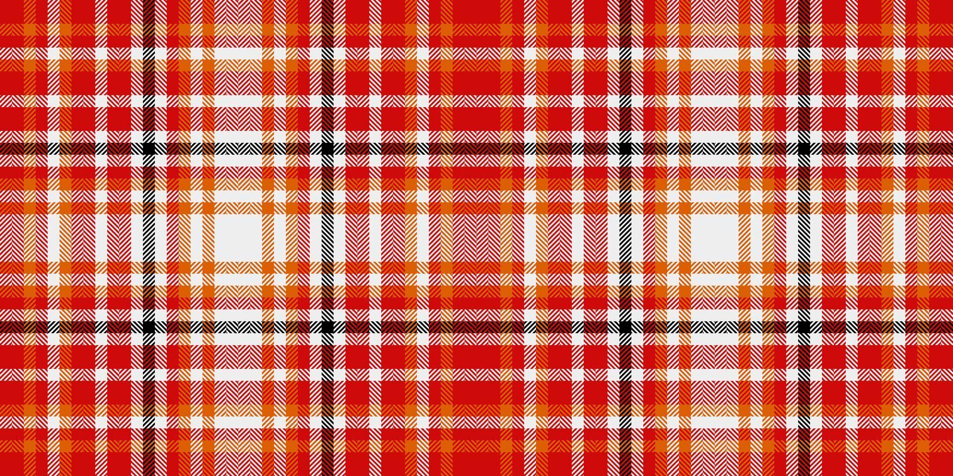 Lined check textile, table cloth tartan texture seamless. Geometric fabric plaid background pattern in red and white colors. vector