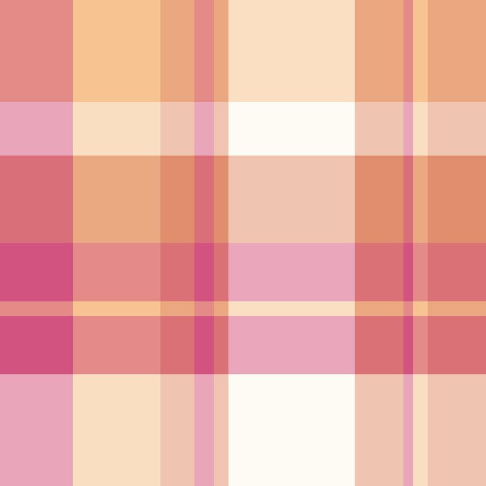 Random tartan background, handmade plaid pattern fabric. Book seamless check textile texture in light and red colors. vector