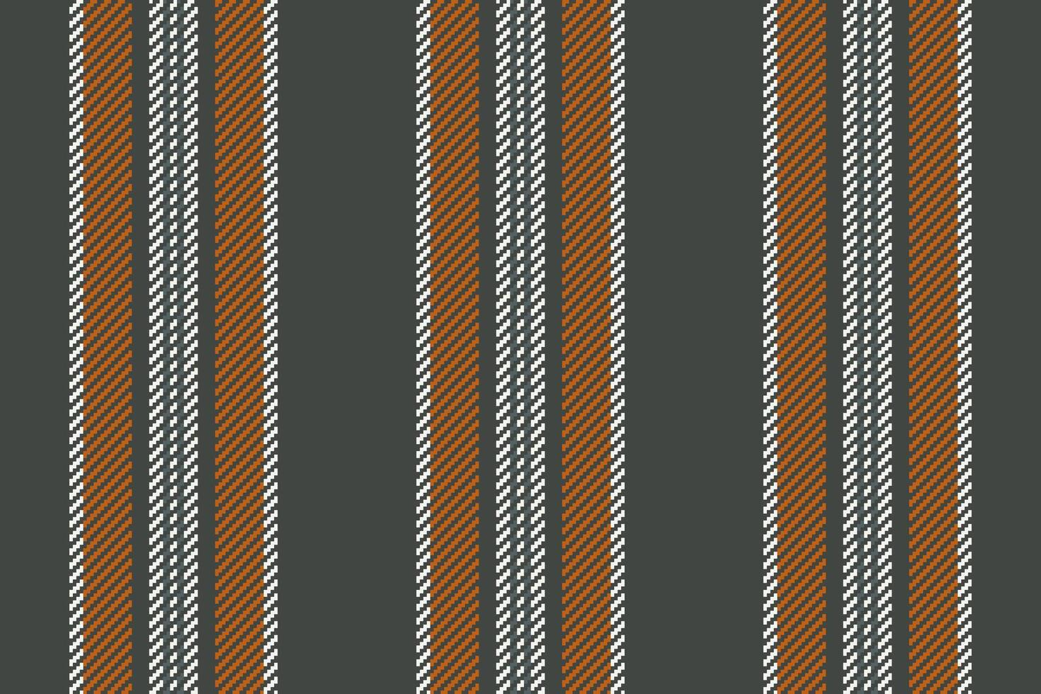 Independence day stripe seamless textile, rectangle lines texture vertical. Stripe background pattern fabric in grey and orange colors. vector