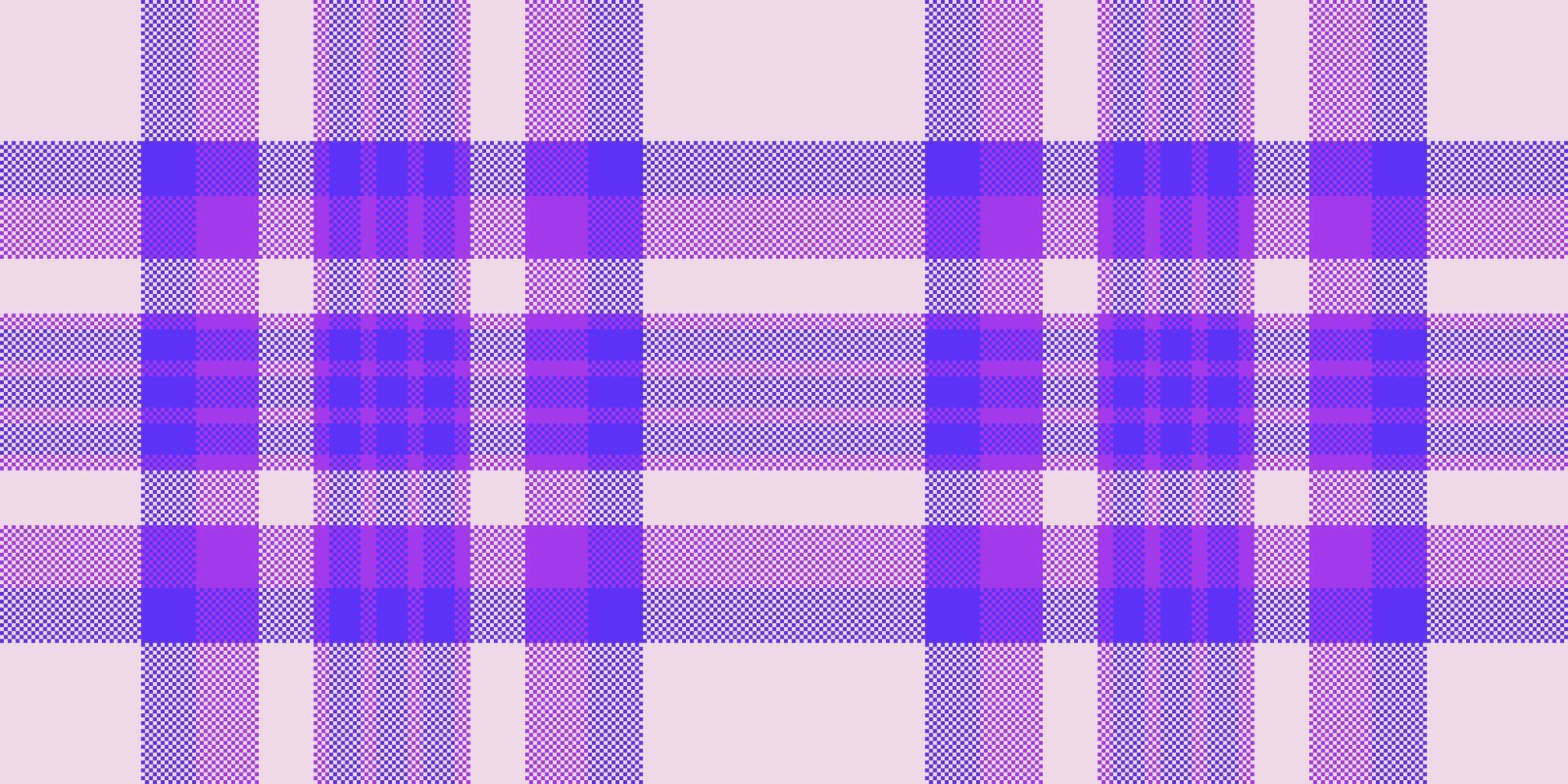 Scratched plaid background seamless, 20s fabric textile pattern. Victorian texture tartan check in light and indigo colors. vector