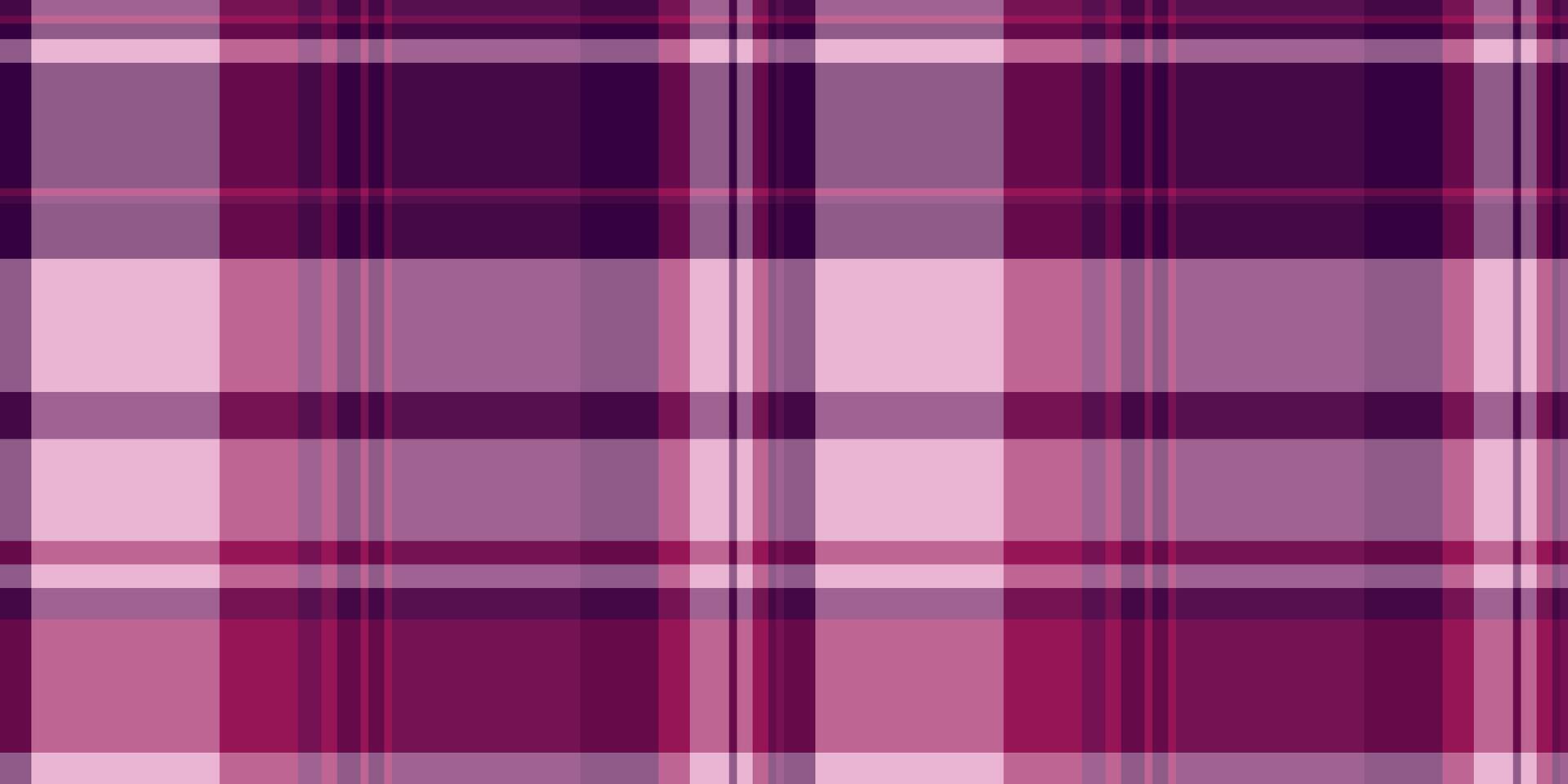 Wrapping fabric texture , customize pattern background check. Curtain textile plaid tartan seamless in pink and magenta colors. vector
