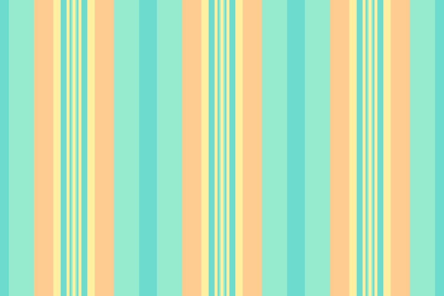 Industrial lines texture seamless, soft stripe fabric pattern. Rich textile vertical background in teal and yellow colors. vector