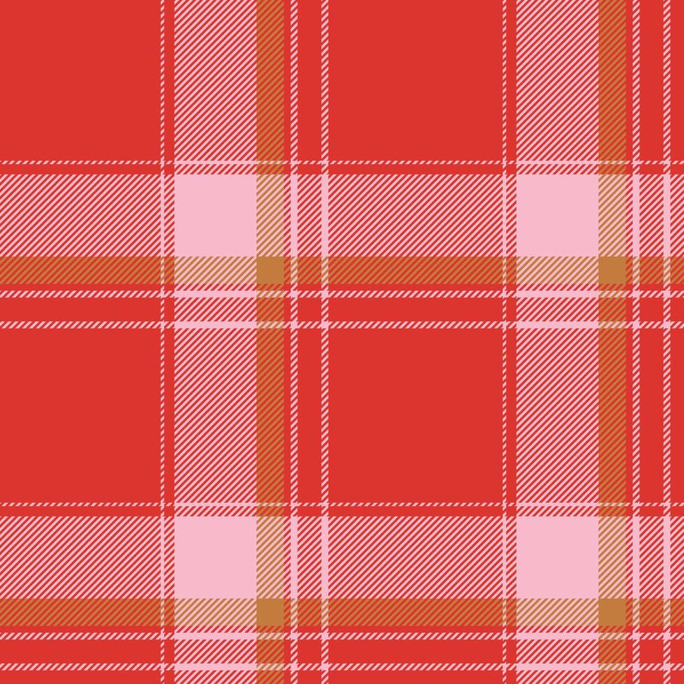 Plaid seamless pattern in red. Check fabric texture. textile print. vector