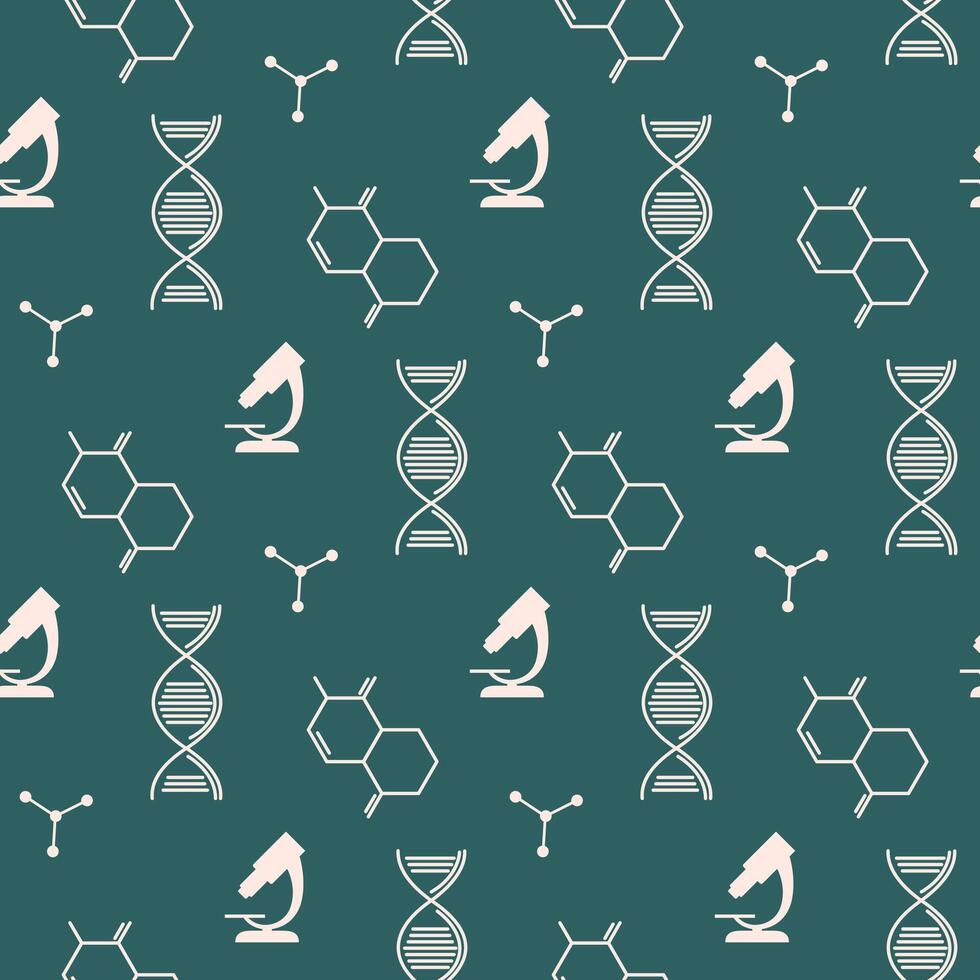 science seamless pattern vector