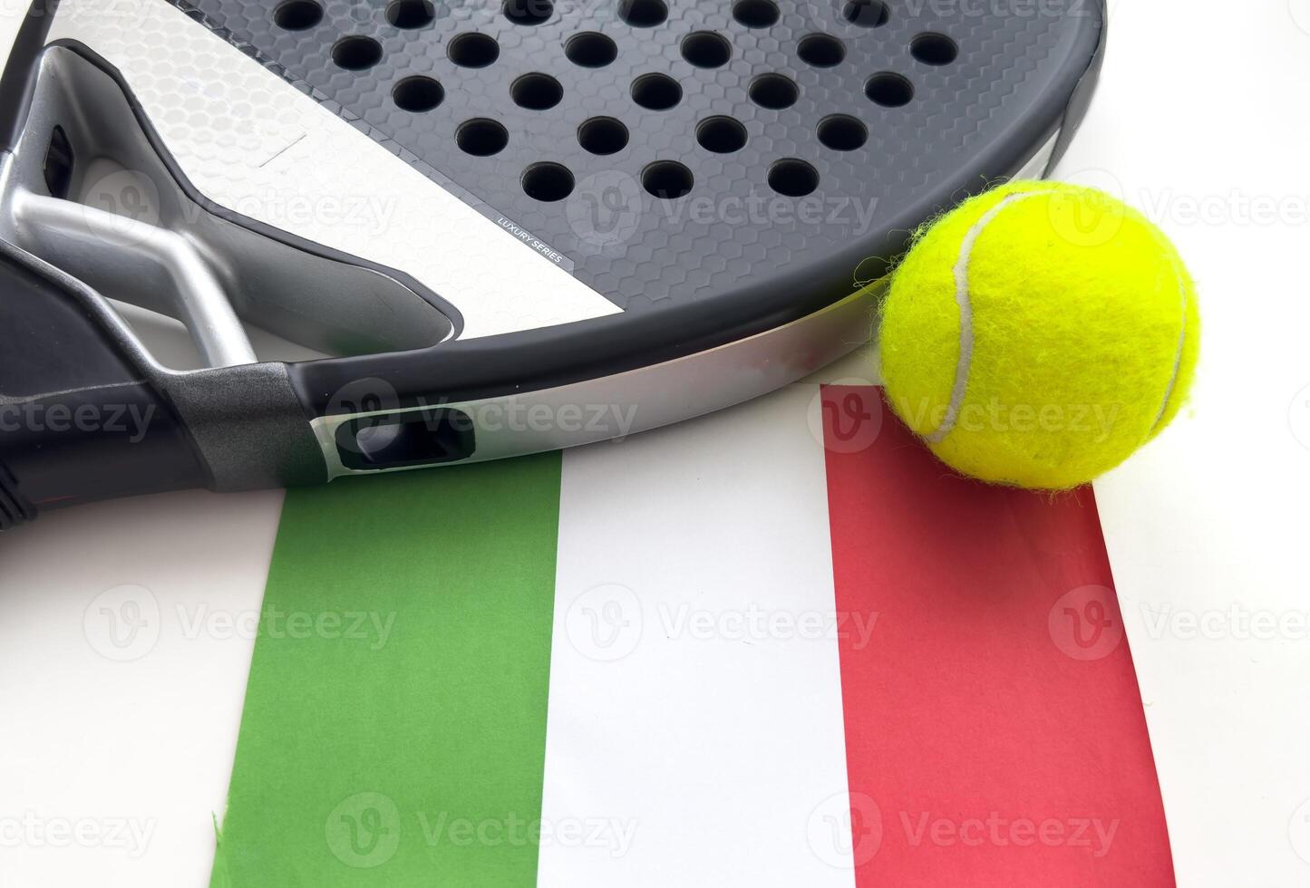 padel racket and Italian flag photo