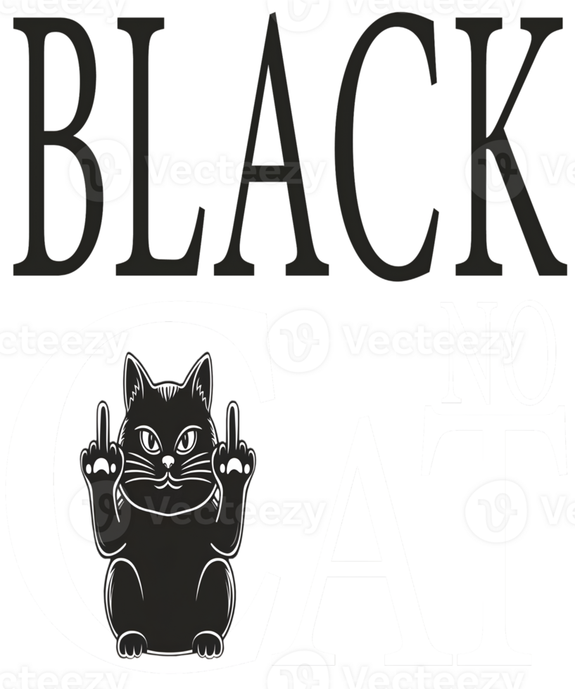Black Cat Says No png