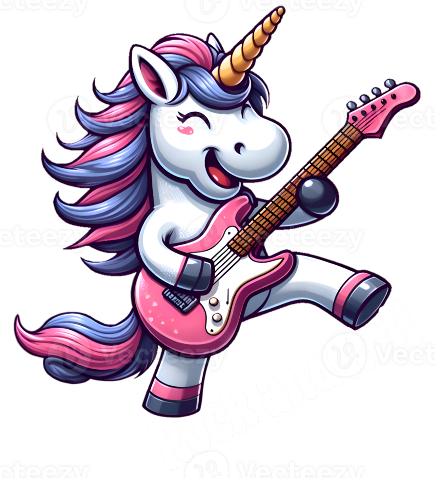 Unicorn Rock Roll png