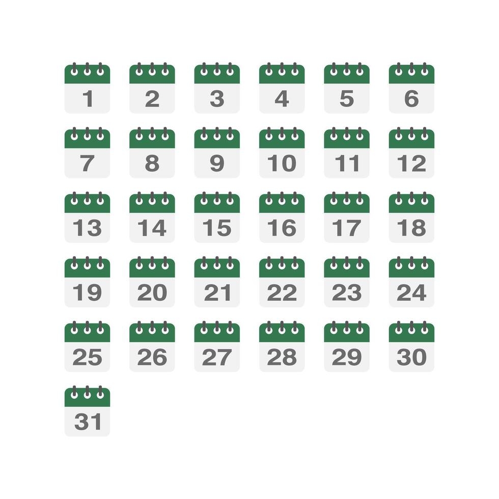 set of icons. Daily, monthly, yearly calendar icon vector
