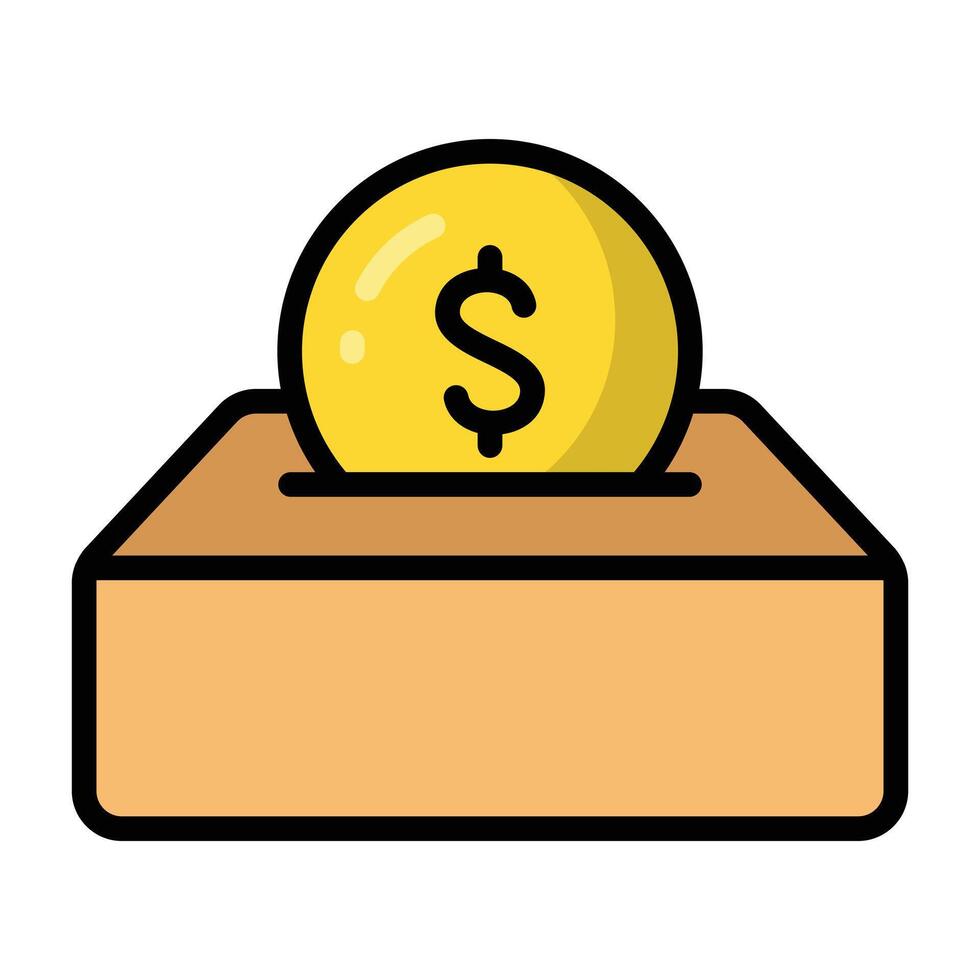 Simple Donate colorful icon. The icon can be used for websites, print templates, presentation templates, illustrations, etc vector