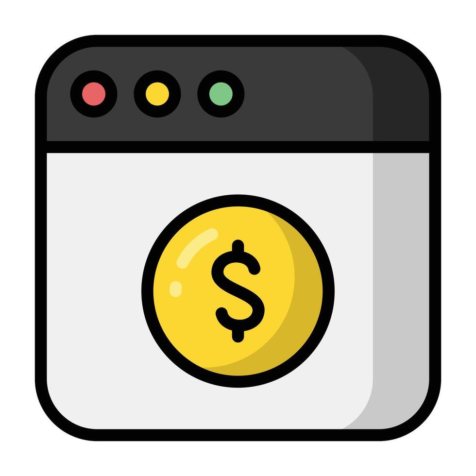 Simple Online Donation colorful icon. The icon can be used for websites, print templates, presentation templates, illustrations, etc vector