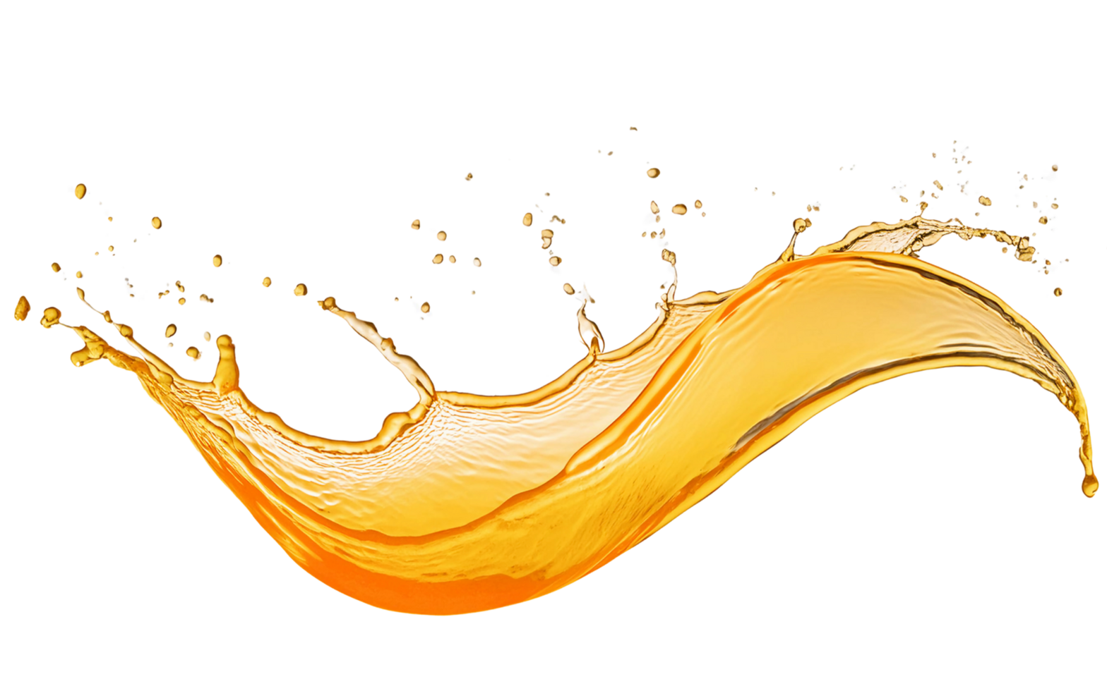 orange with water splashing isolated png