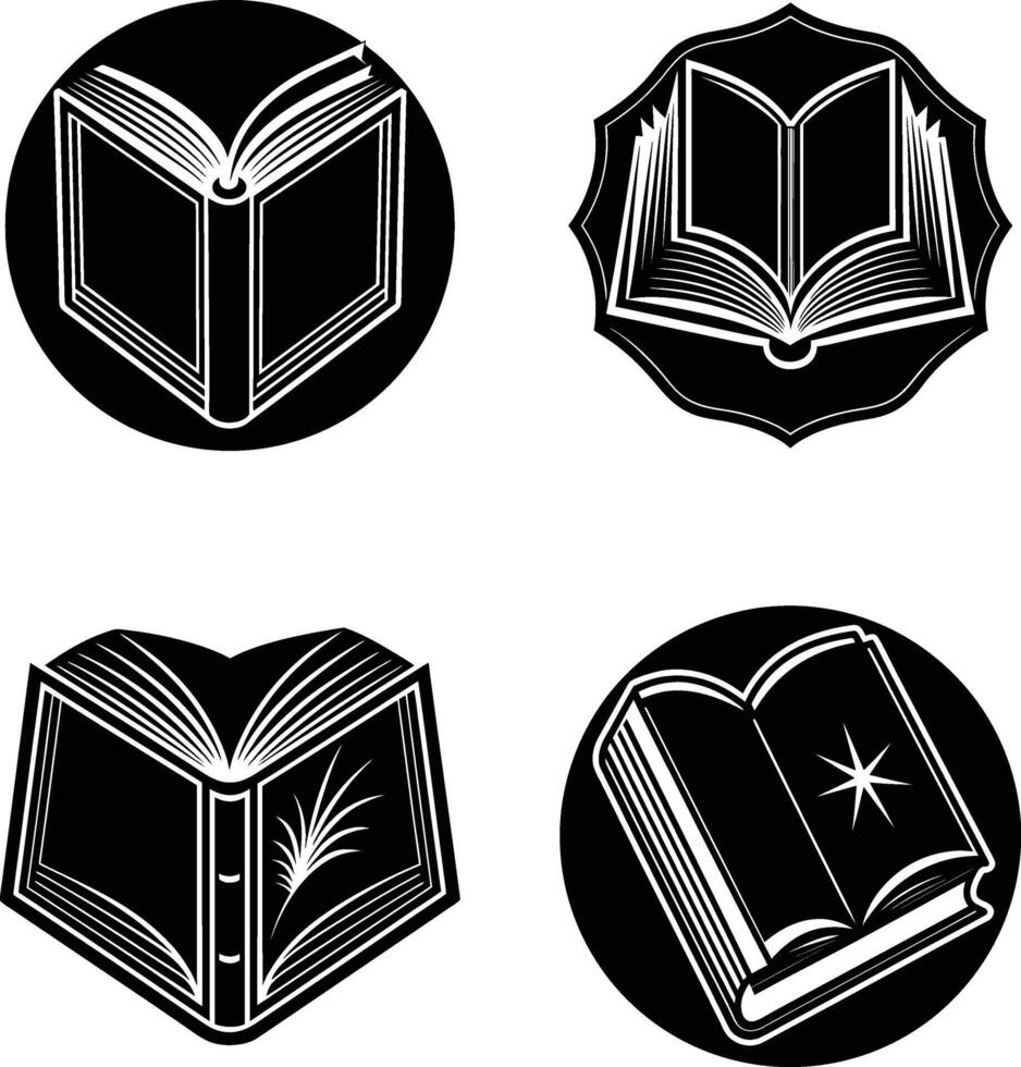 A Collection of Enchanting Book Logos vector