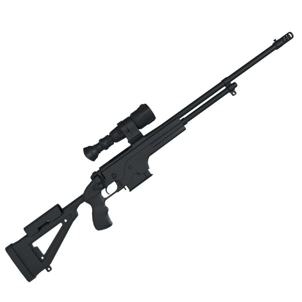 Sniper Rifle isolated on transparent png