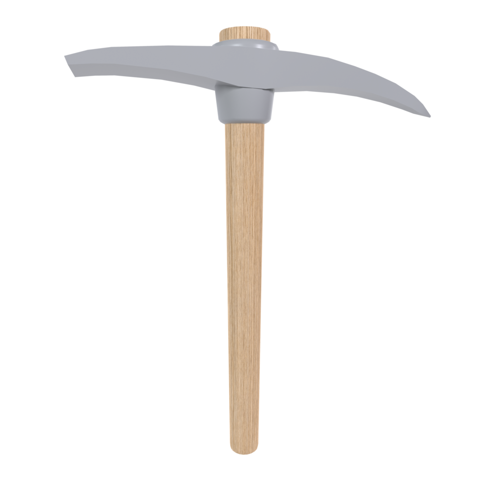 Stylized Pickaxe isolated on transparent png