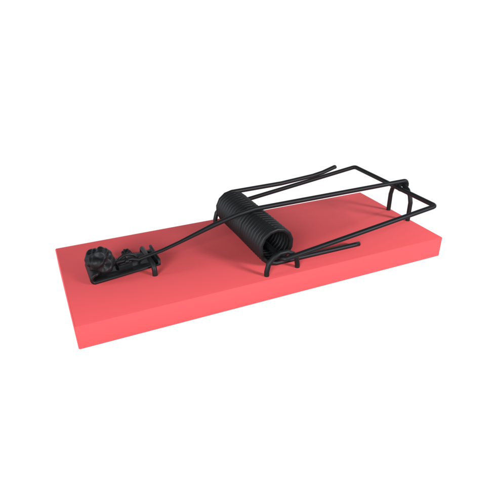 Mouse Trap isolated on transparent png