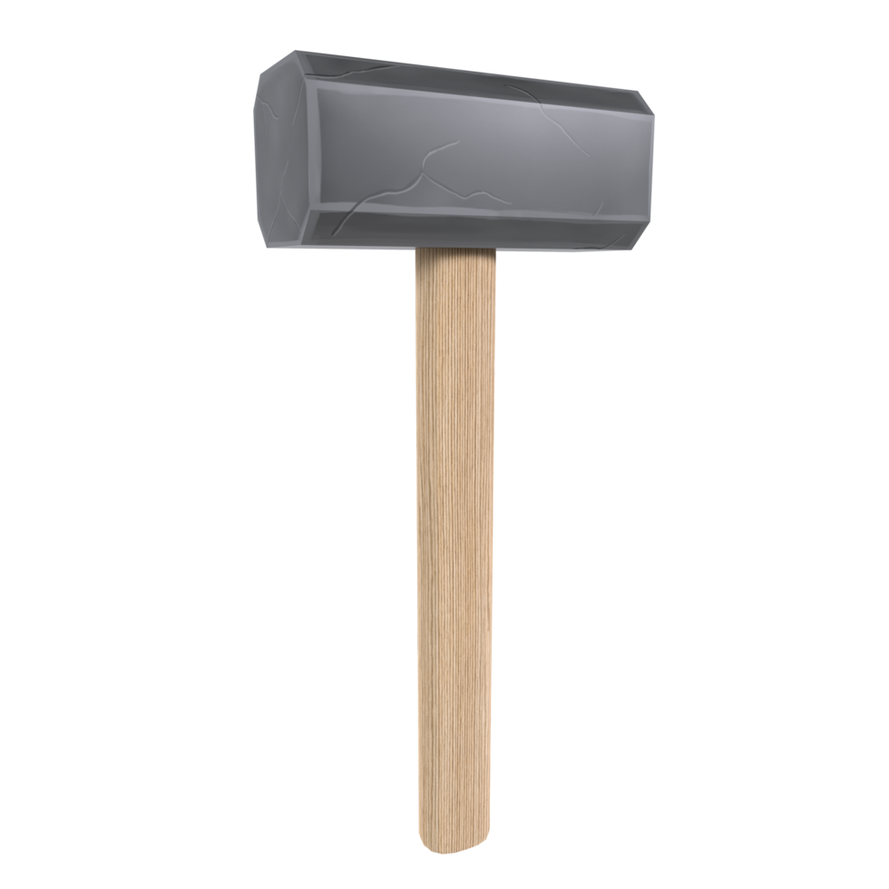 Stylized Hammer isolated on transparent png