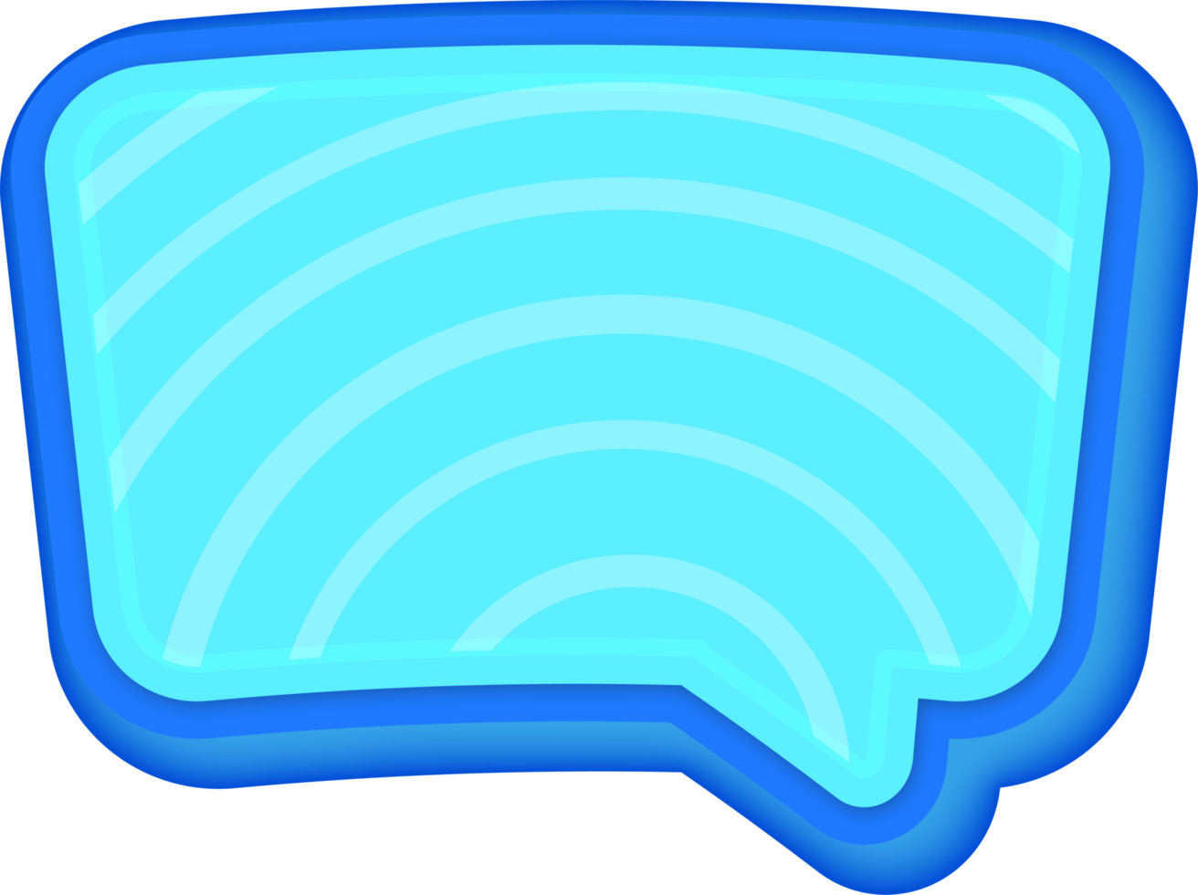 3D Speech Balloon. Comic conversation speech bubble png