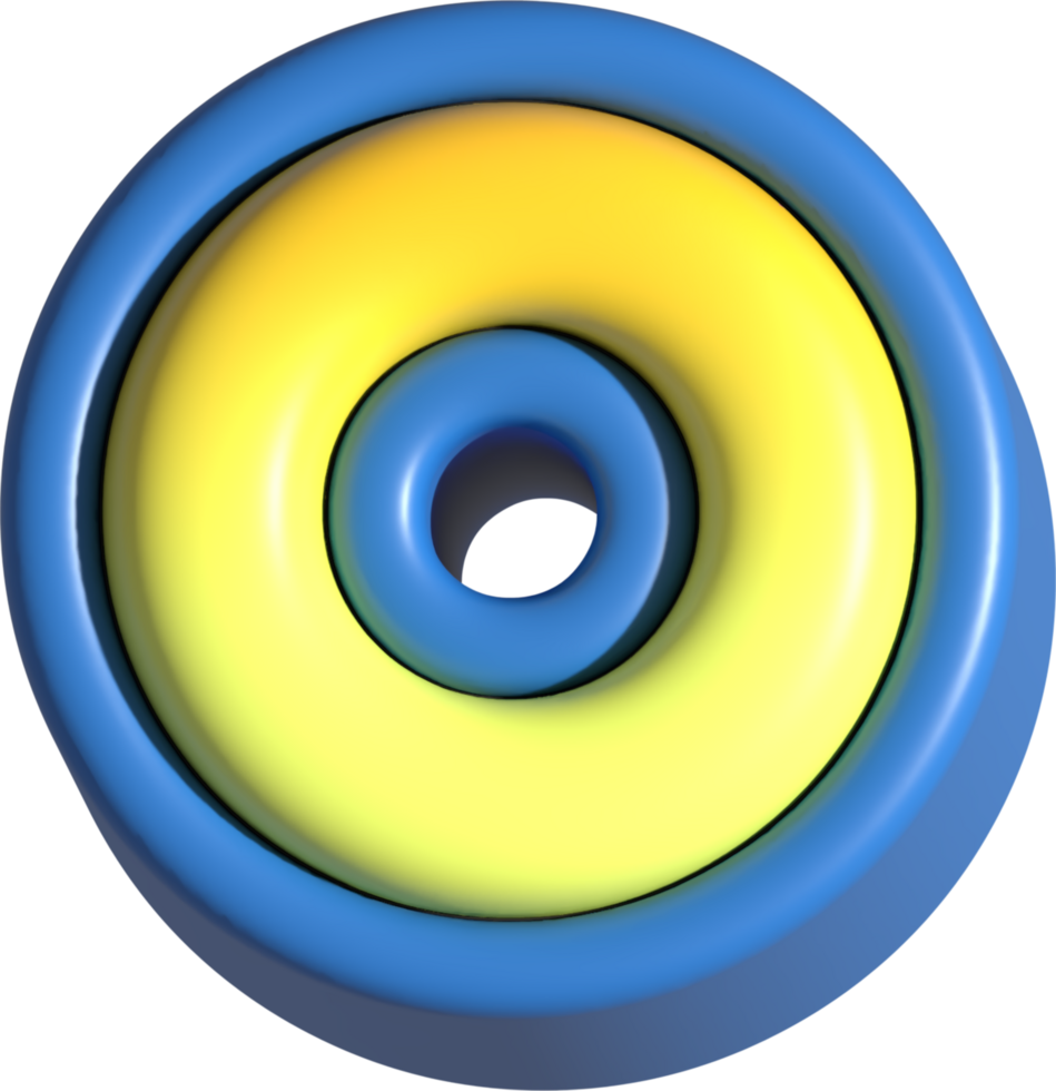 Letter O, 3d rendering uppercase alphabet png