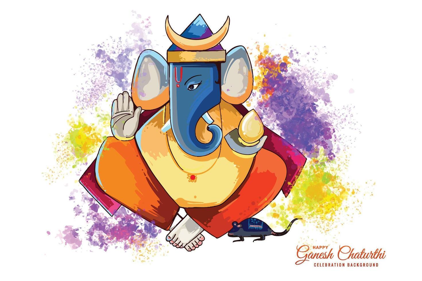 Utsavganesh chaturthi festival card background vector