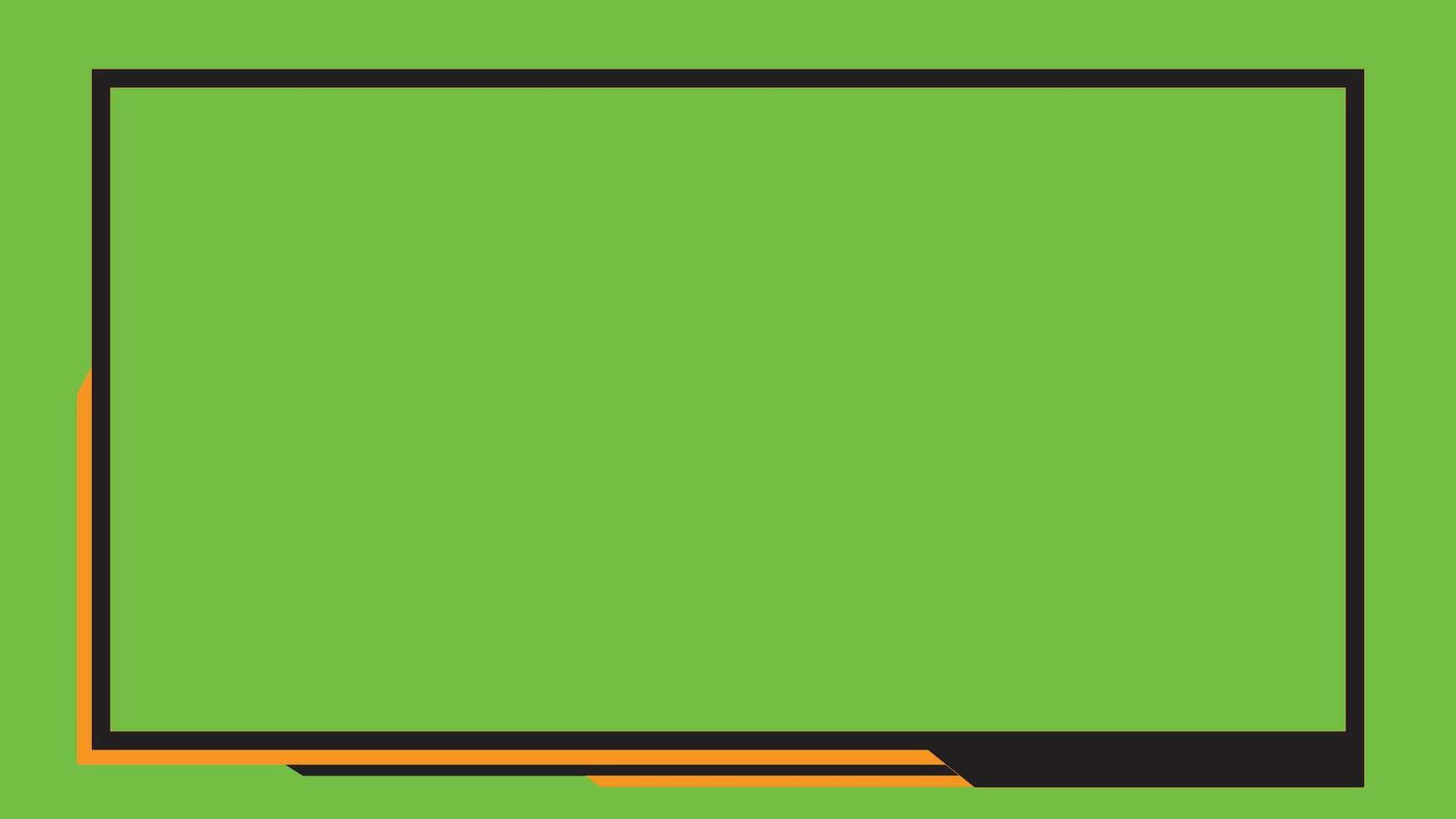 Gaming overlay frame design with green screen background, gaming overlay frame vector