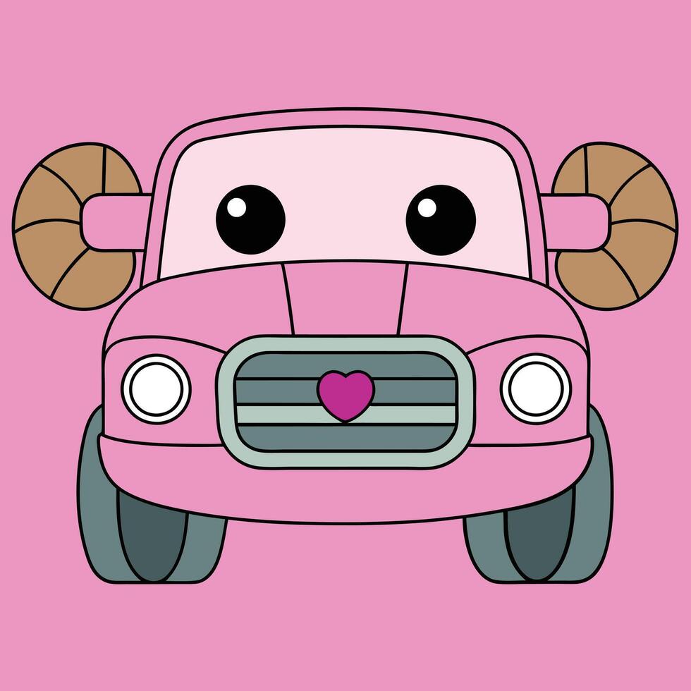 Cartoon Car Unique Design vector